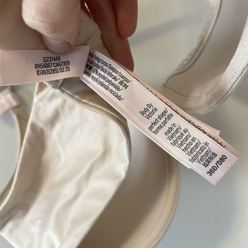 NWT Victoria’s Secret Body By Victoria Perfect Shape Bra Nude 36D - Picture 6 of 8